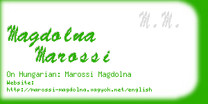 magdolna marossi business card